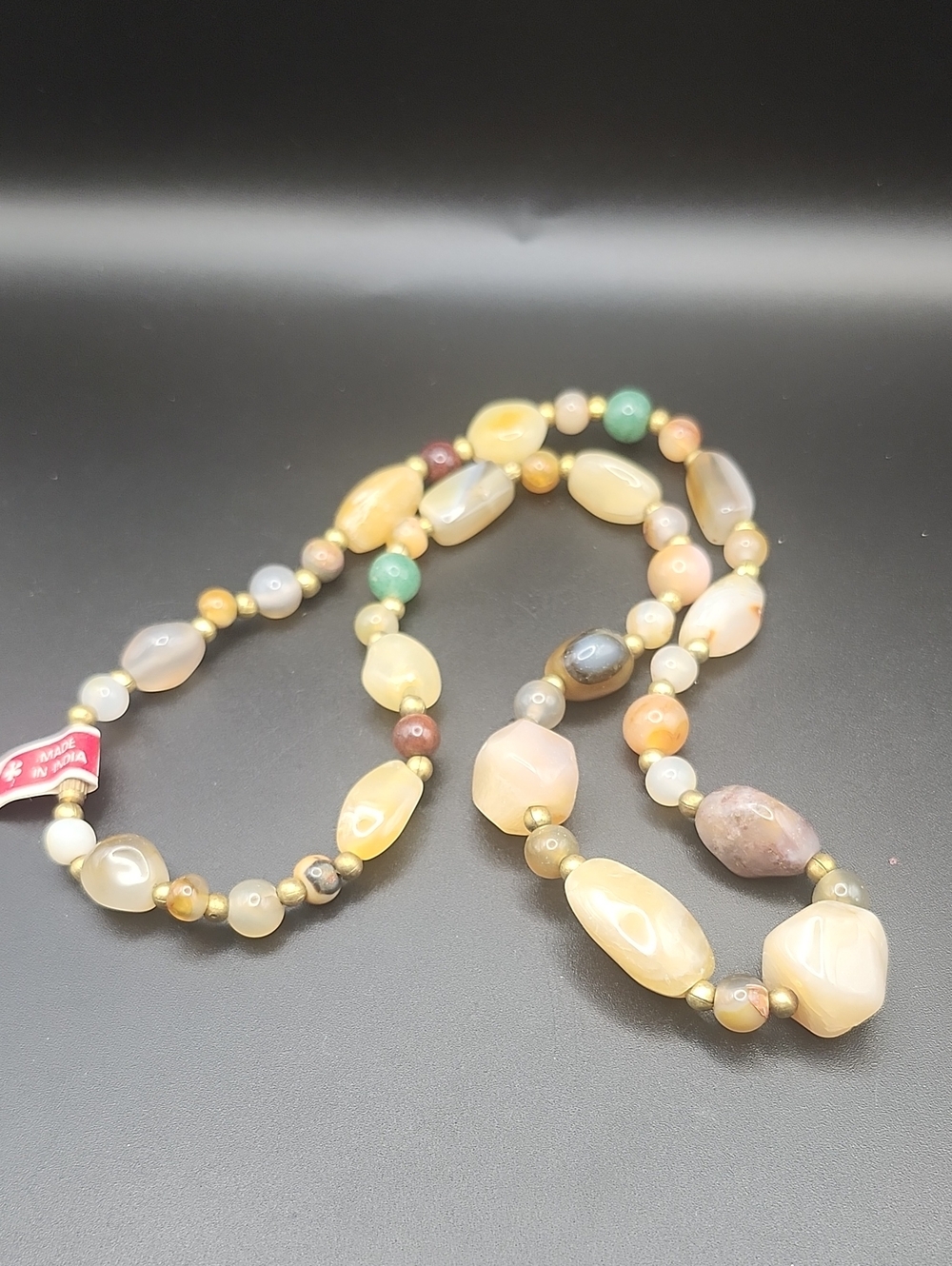 Vintage Agate Beggars Bead Necklace.